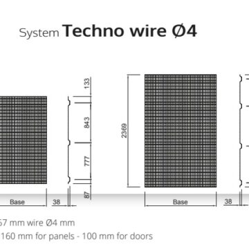 Sample van de Techno modulair hekwerksysteem Ø4